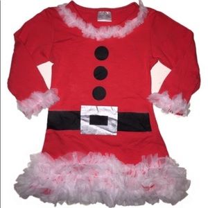 New Girl’s Santa Christmas Tutu Dress red 
sz 24m